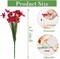 20 Bundles Artificial Flowers Outdoor UV Resistant, No‑Fade Fake Rose Red Plants for Patio, Porch, Window Box, Garden, Home & Wedding Farmhouse Decor